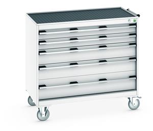 Bott Mobile Storage 1050 x 750 Cubio SLR-1068-5.1 Mobile Cabinet full width drawers